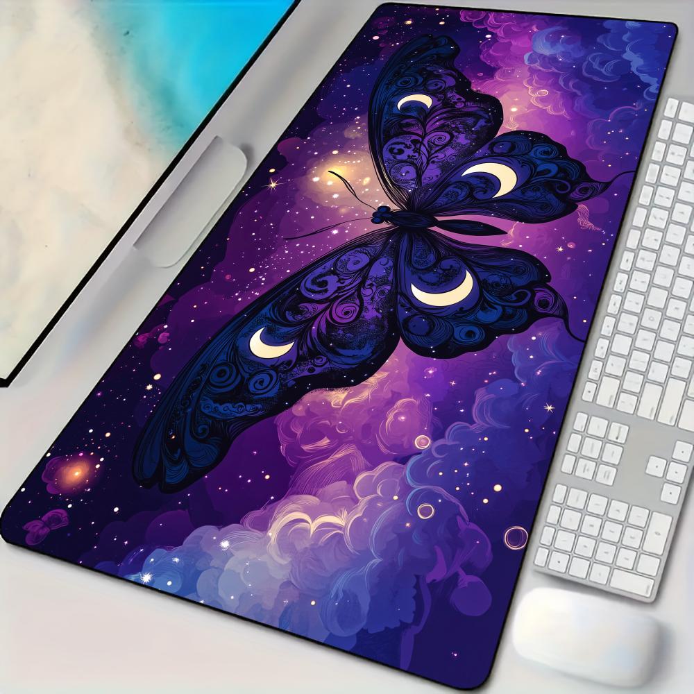 Tech Accessories For Office Desk - Elegant Night Butterfly Mouse Pad Desk