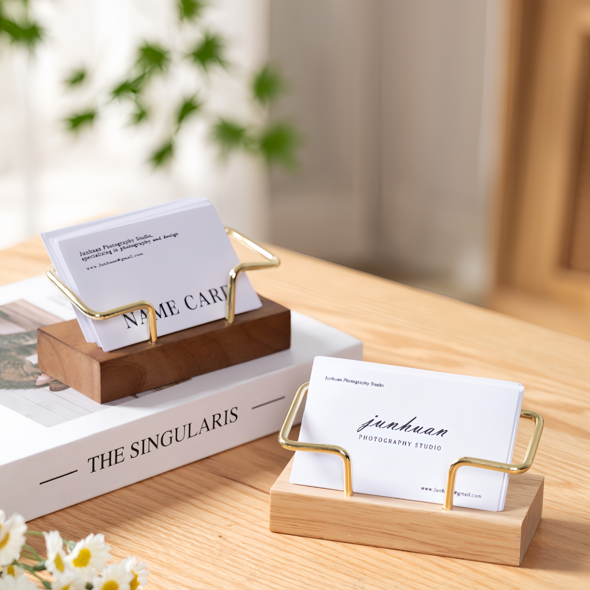 Tech Accessories For Office Desk - Business Card Holder Organizer Office Desk