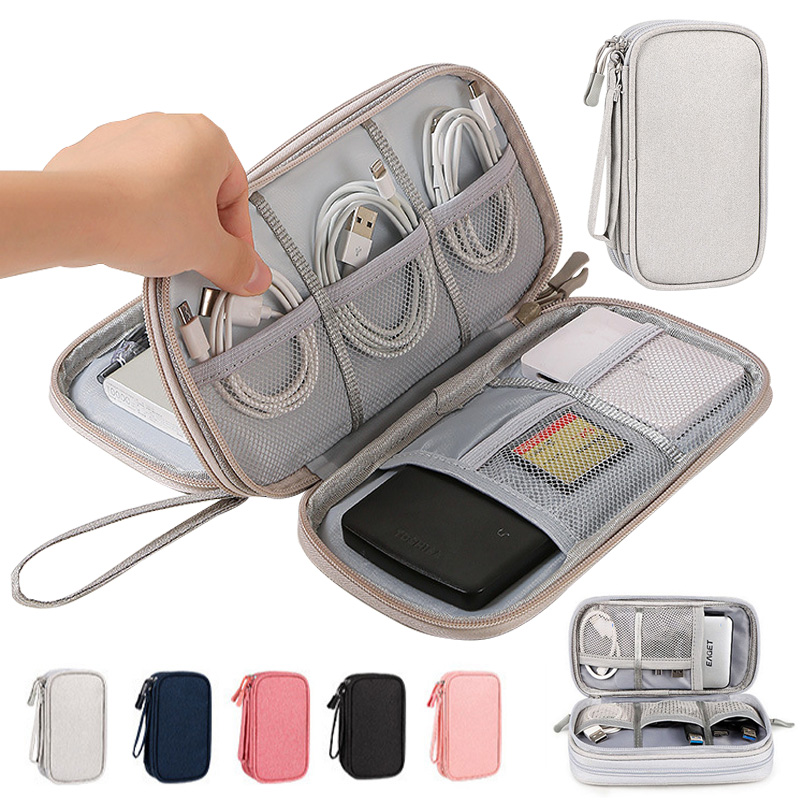 Travel Cable Organizer - Multi-Color Portable Travel Digital Storage Bag