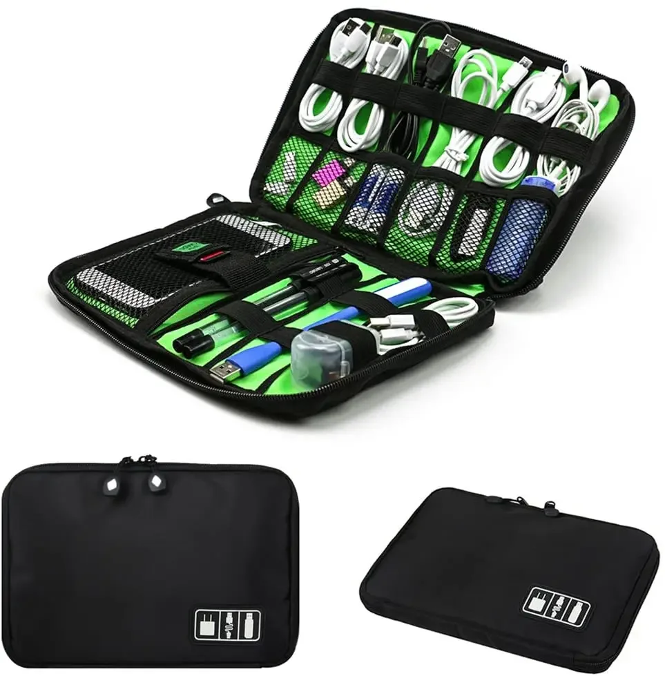 Travel Cable Organizer - Cable Organizer Storage Bags System Kit