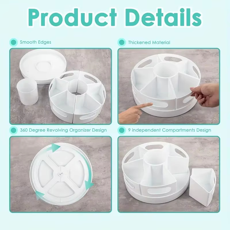 360° Rotating Desk Organizer W - Tech Accessories For Office Desk review and price