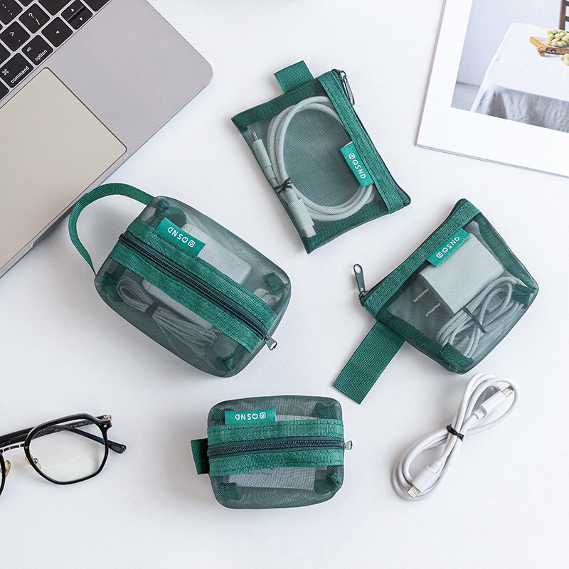 Transparent mesh data cable st - Travel Cable Organizer review and price