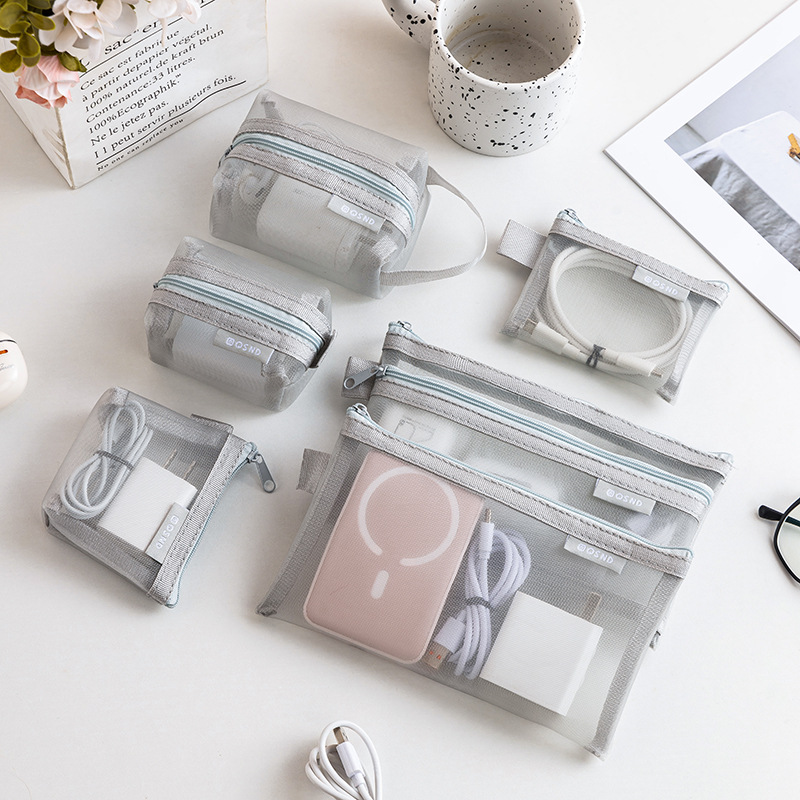 Transparent mesh data cable st - Travel Cable Organizer review and price