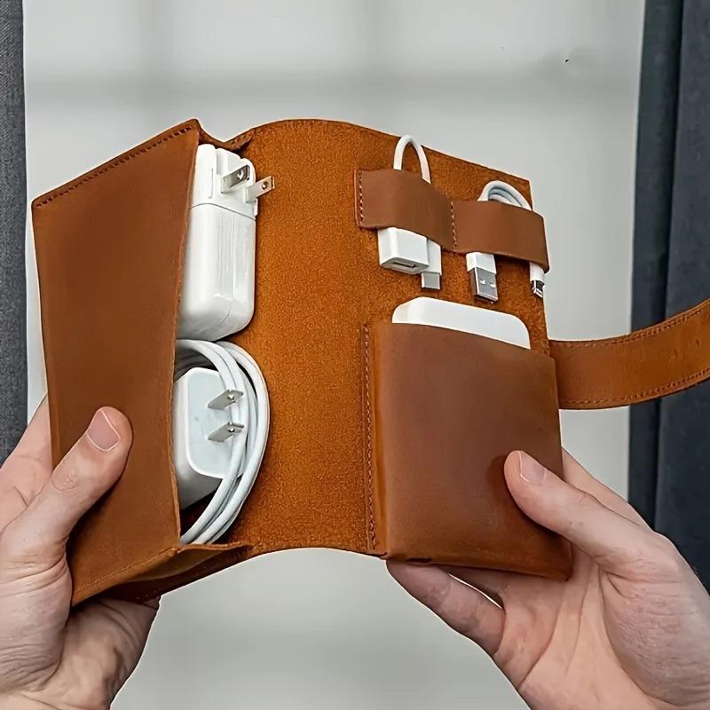 1PC PU Leather Multi-Compartme - Tech Accessories For Travel review and price
