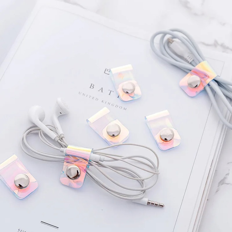 5Pcs INS Laser PVC Starp Data  - Travel Cable Organizer review and price