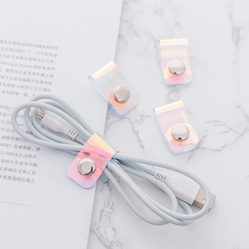 5Pcs INS Laser PVC Starp Data  - Travel Cable Organizer review and price