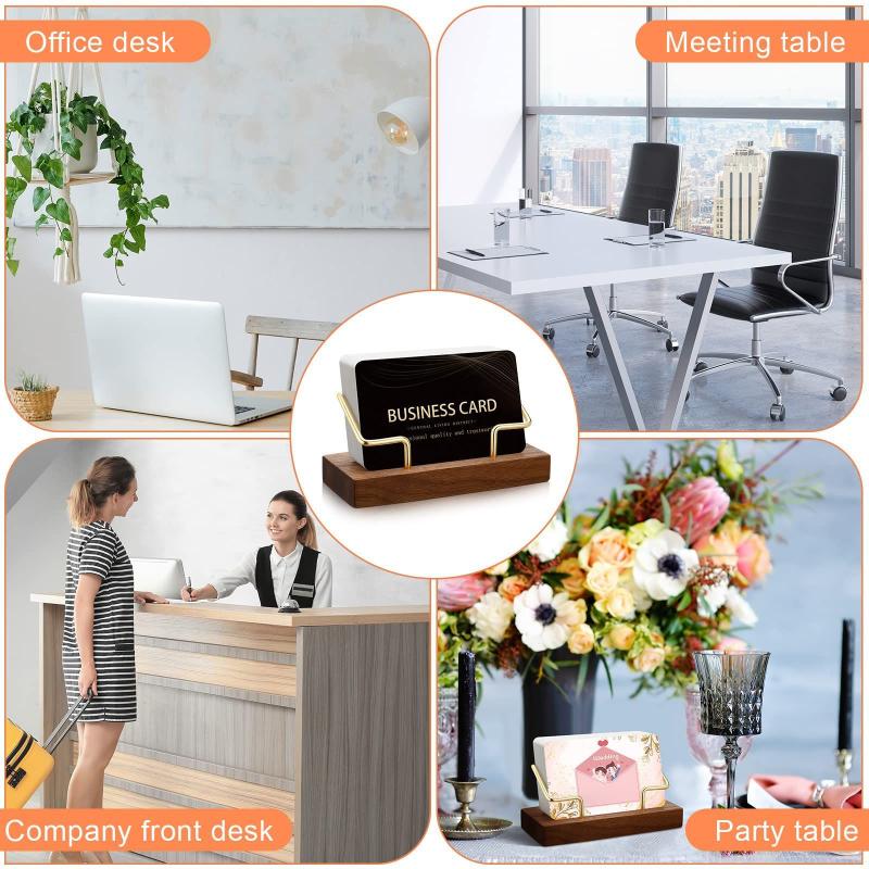 【A8】Wooden Business Card Holde - Tech Accessories For Office Desk review and price