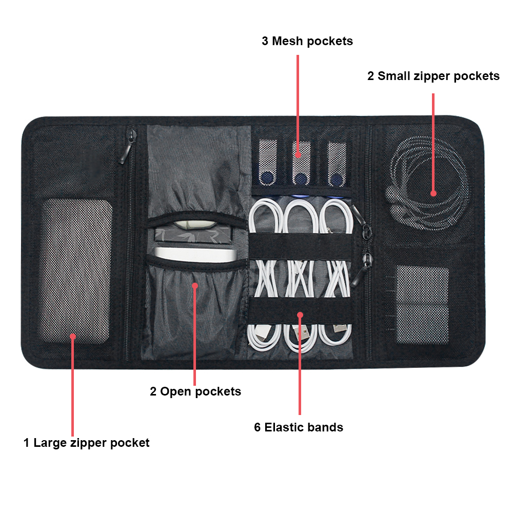 Tech Organizer Bag Cable Stora - Tech Accessories For Travel review and price